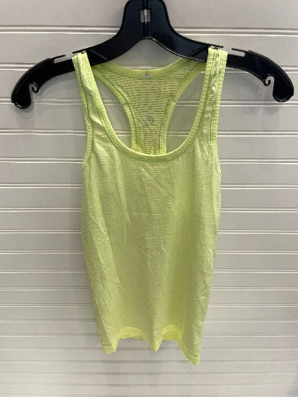 Yellow Athletic Tank Top Lululemon, Size 2