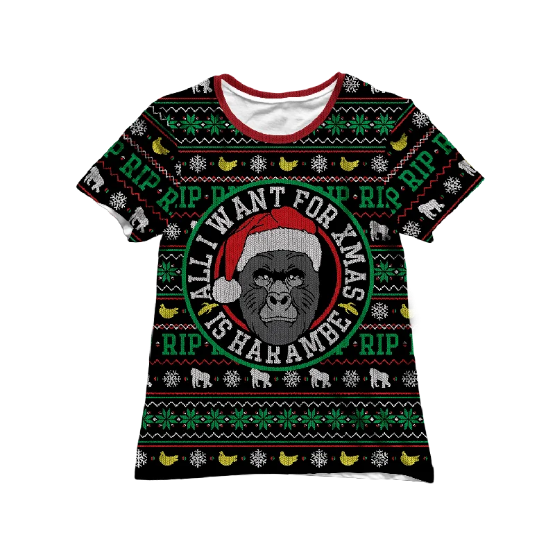 All I Want For Xmas Is Harambe Women's Tee