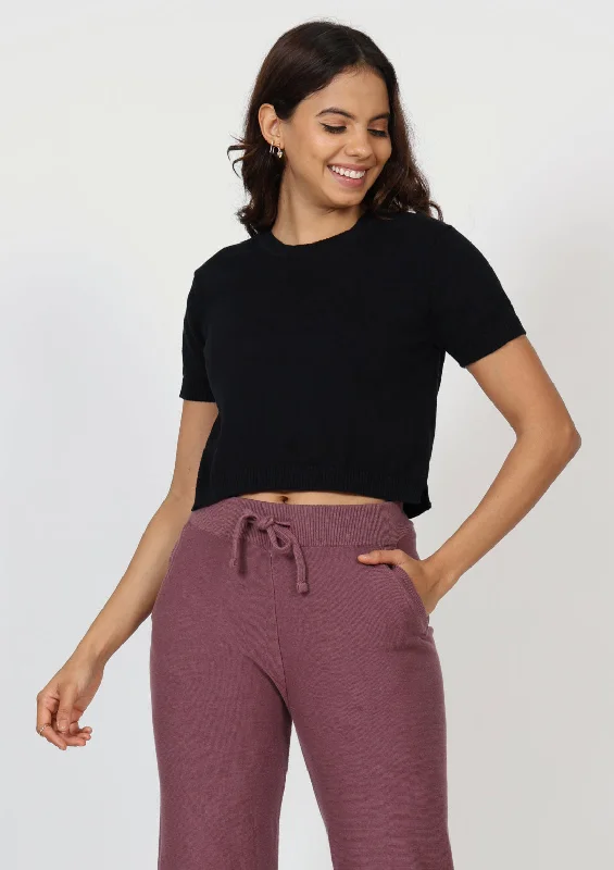 At-Ease Cotton Knit Crop Top